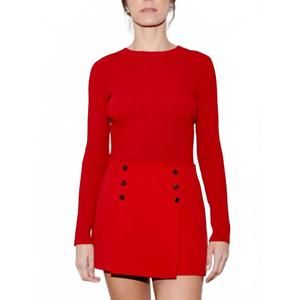 NEW GREY/VEN gregory top in lipstick red